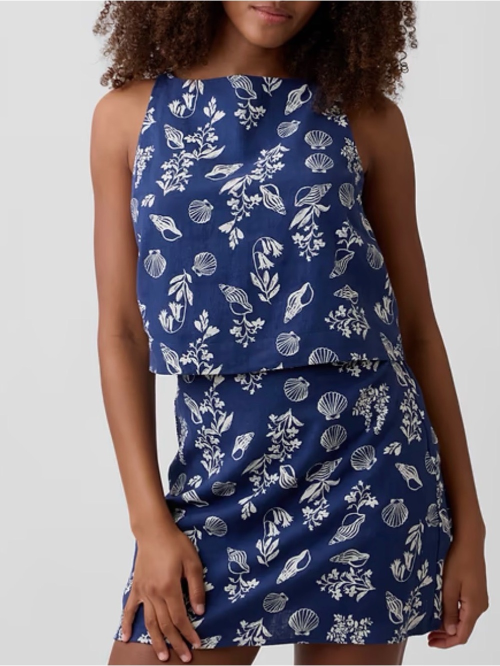 GAP seashell linen blend set XL